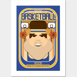 Basketball Blue Gold - Court Dunkdribbler - Bob version Posters and Art